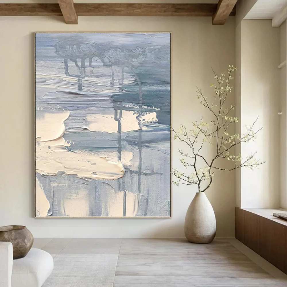 Beach_Beige_Blue_Grey_Abstract_Wall_Art_9WPL0 wall art